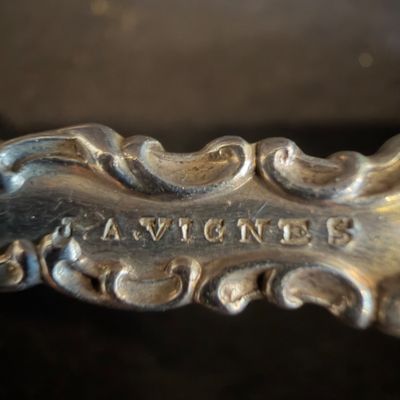 Set of Four Sterling Silver Spoons J. A. VIGNES PAT. 1891 (K-RG)