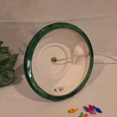 Ceramic Lighted Christmas Tree w/ Base (BLR-JS)