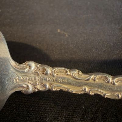 Set of Four Sterling Silver Spoons J. A. VIGNES PAT. 1891 (K-RG)