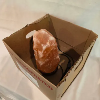 Himalayan Pink Salt Lamp w/ Wooden Base (BB-JS)