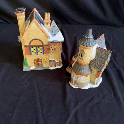 Department 56 Snow Village & Dickens' Village Ceramic Houses (LR-RG)