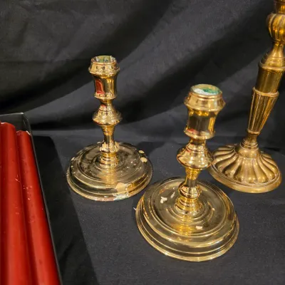Assorted Solid Brass Candlesticks & More (G-JS)