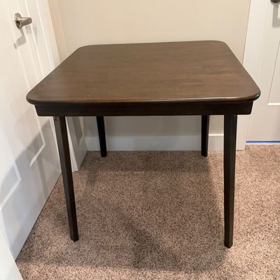 Stakmore Folding Wooden Table & Two Folding Chairs (UD-MG)