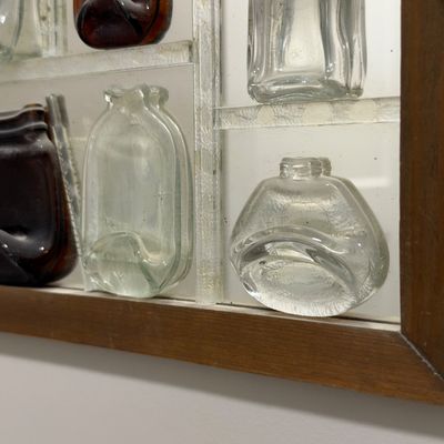 Pair of Melted Glass Bottle Framed Art (LR-RG)