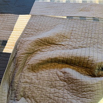 King Sized Woolrich Plaid Patchwork Quilt Bedspread & Pillow Shams (PB-MG)