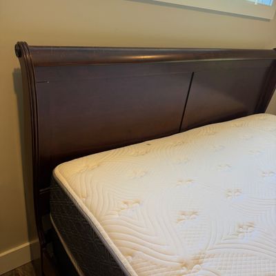King Size Wooden Sleigh Bed Frame (PB-MG)