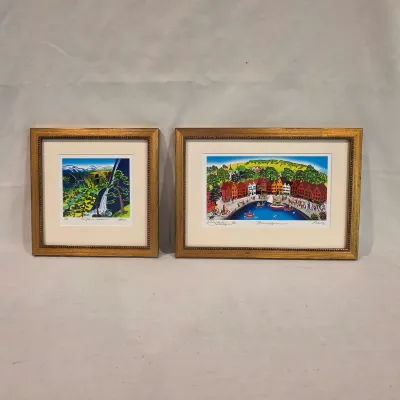 Pair of Norwegian Scene Art Prints (BB-JS)