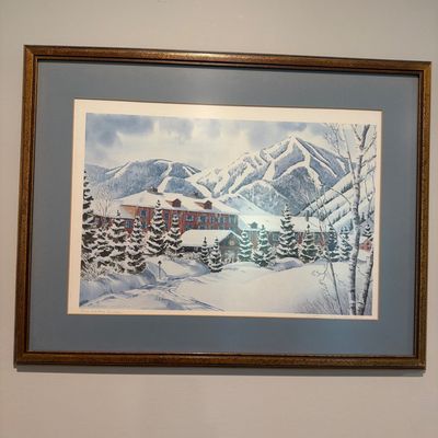 N. Taylor Stonington Signed 'Sun Valley Lodge' Print (BLR-MG)