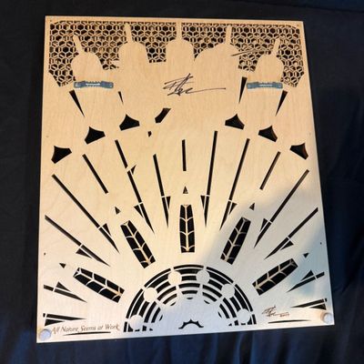 All Nature Seems At Work Signed Layered Laser-Cut Wood Mandala Art (PB-MG)