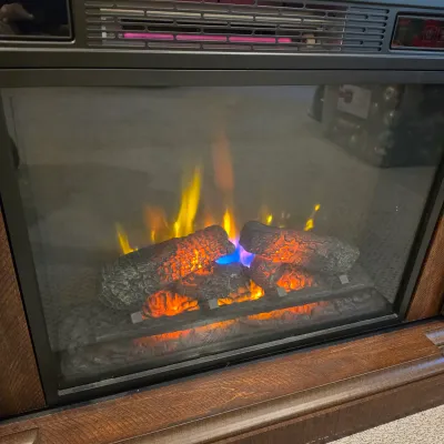 Twin-Star Media Console w/ Electric Fireplace (BLR-JS)