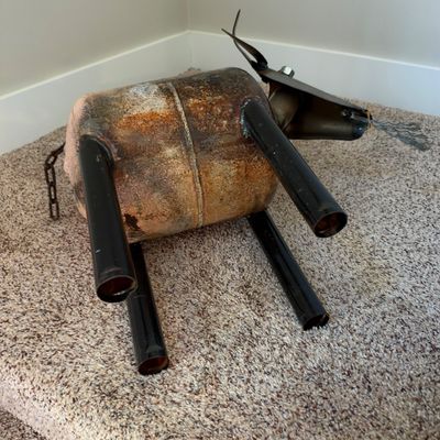 Welded Scrap Metal Goat Sculpture (LR-RG)