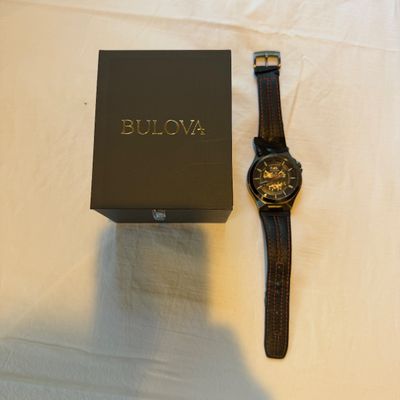 Bulova Automatic 21 Jewels Skeleton Watch (PB-MG)