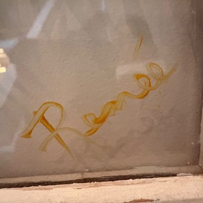 Original Hand-Painted Cardinals on Vintage Window Pane signed Renee (LR-RG