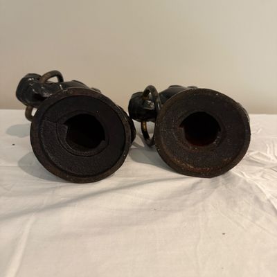 Pair of Cast Iron Horse Head Hitching Post Bookends (UD-MG)