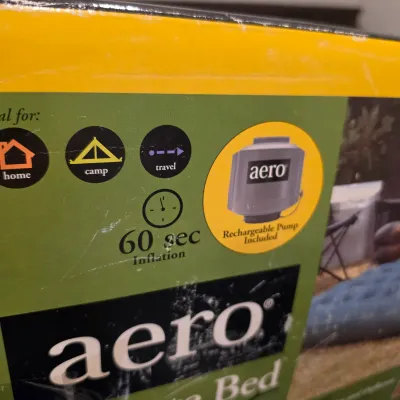 Aero Minute Bed Sport Inflatable Queen Air Mattress w/ Pump (BB-JS)