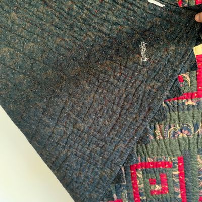 Two Donna Sharp Patchwork Quilts w/ Pinecone Motif (PB-RG)