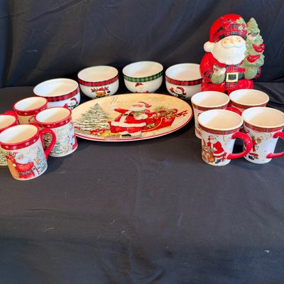 Certified International Christmas Dinnerware & Cookie Jar (PB-RG)