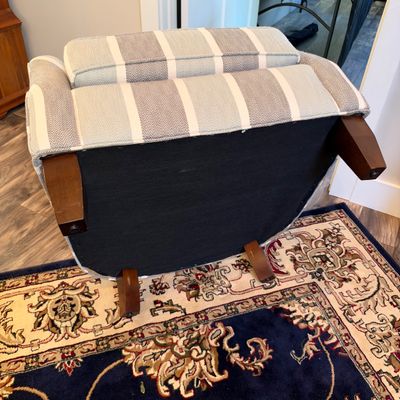 Striped Upholstered Armchair (LR-RG)