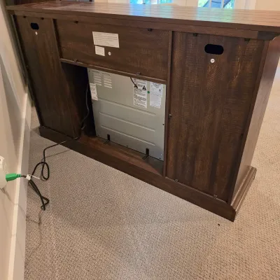 Twin-Star Media Console w/ Electric Fireplace (BLR-JS)