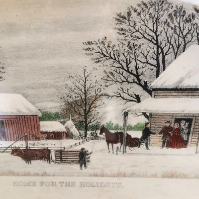 Country Home Decor - Wooden Stool, Boston Baked Bean Pot & More (LR-RG)