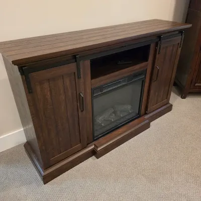 Twin-Star Media Console w/ Electric Fireplace (BLR-JS)