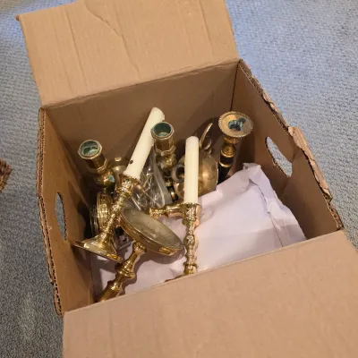 Assorted Solid Brass Candlesticks & More (G-JS)