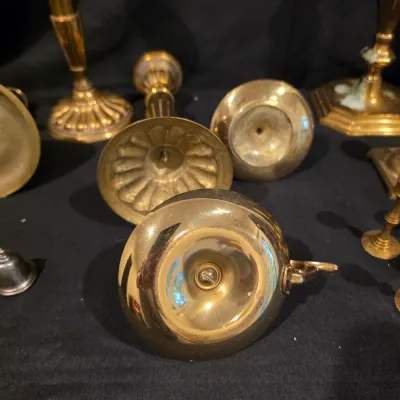 Assorted Solid Brass Candlesticks & More (G-JS)