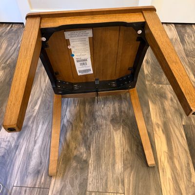 Four Wooden Spindle Back Dining Chairs (LR-MG)