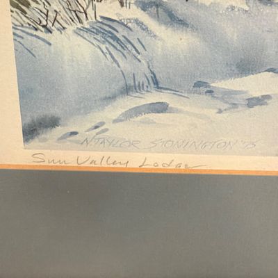 N. Taylor Stonington Signed 'Sun Valley Lodge' Print (BLR-MG)