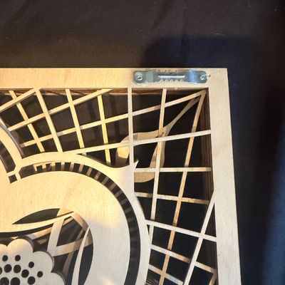 Layered Laser Cut Wood Mandala Signed Wall Art Titled “Proud Assertion” (PB-MG)