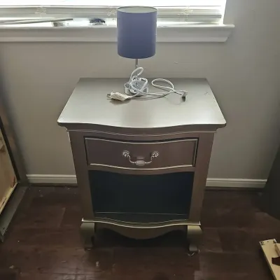 Night Stand And Lamp 