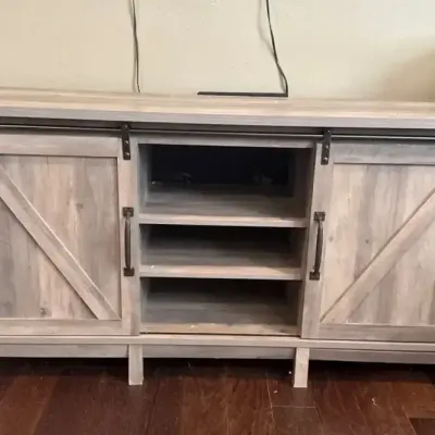Farmhouse Cabinet With Electric Plug