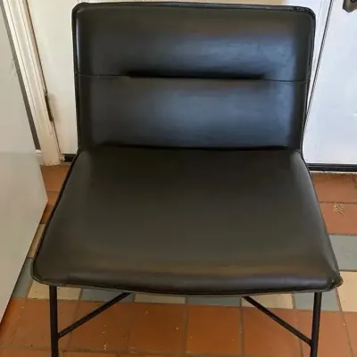 Black Armless Accent Chair