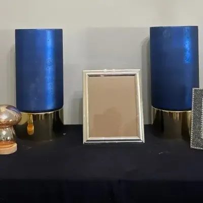 Blue & Gold Tone Decor 