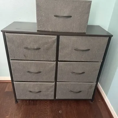 Six Drawer Fabric Dresser #2