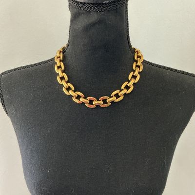 Chunky Gold-Tone Chain Link Collar Necklace