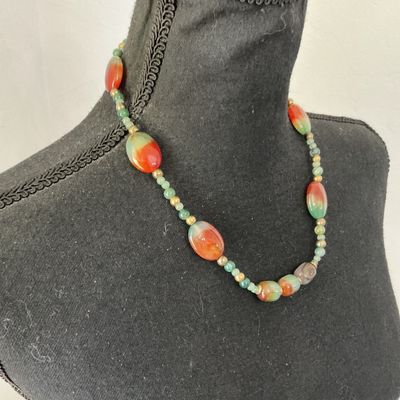 Multicolor Agate Stone Beaded Necklace