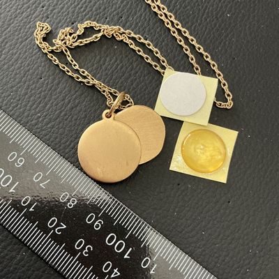 Gold-Tone Locket Pendant Necklace with Rhinestone Flower Accent