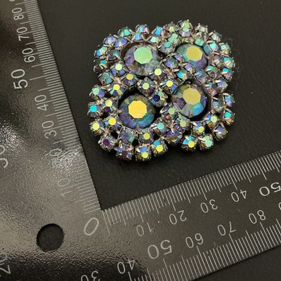 Vintage Aurora Borealis Rhinestone Brooch Pin