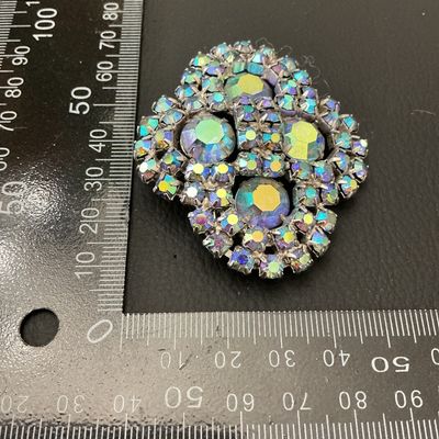 Vintage Aurora Borealis Rhinestone Brooch Pin
