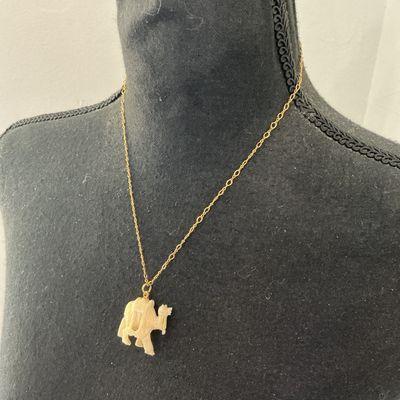 Discovery of California Carved Camel Pendant Necklace