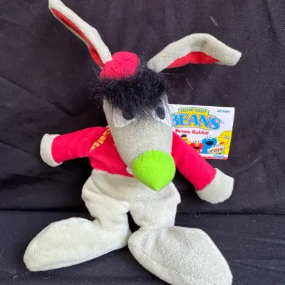 Vintage 1997 Tyco Sesame Street Beans Benny Rabbit Plush