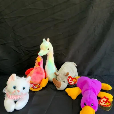 Vintage Ty Beanie Babies Lot of 5 – Retires, Originals with Hang Tags