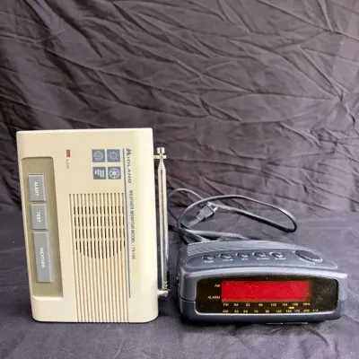 Vintage Audio & Weather Alert Bundle: Midland Weather Monitor & Digital Alarm Clock Radio