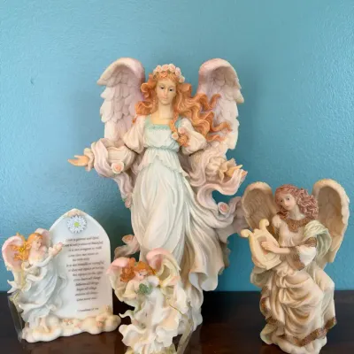Lot of 4 Seraphim Classics by Roman Inc. - Alyssa, Gymbeline, Bridget & 25th Anniversary Plaque