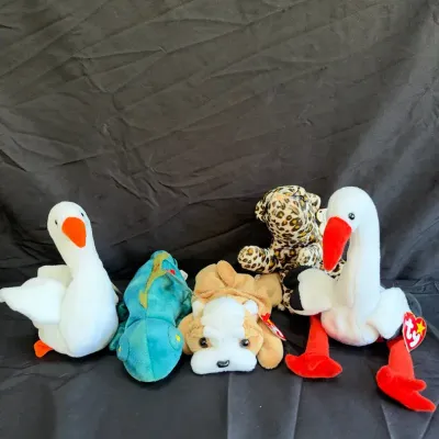 Vintage Ty Beanie Baby Lot of 5 - Retired 1990s Collectibles with Tags 