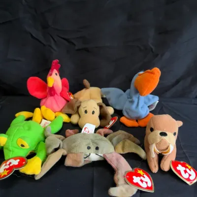 Vintage Lot of 6 Ty Beanie Babies / McDonald's Teenie Beanie Babies