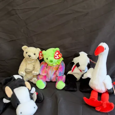 Vintage 1990s Ty Beanie Babies Lot of 5 – Retired Collectibles