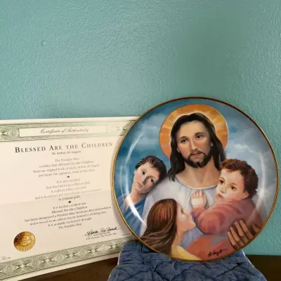 Blessed Are The Children By Arthur De Angelo Plate