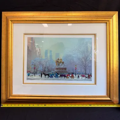 Alexander Chen "Central Park South" Signed & Numbered Seriolithograph Framed COA 